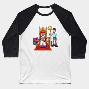 Saint Nicholas With Kid Baseball T-Shirt